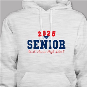 Personalized Senior Hooded Sweatshirt with Graduation Year