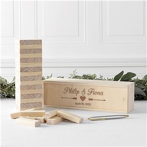 Engraved Arrows and Heart Wedding Blocks