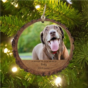 Personalized Furever In Our Hearts Ornament | Dog Memorial Ornaments