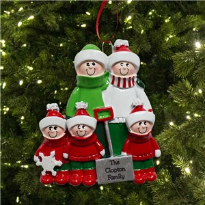 Engraved Shovel Family Ornament | Personalized Family Christmas Ornaments