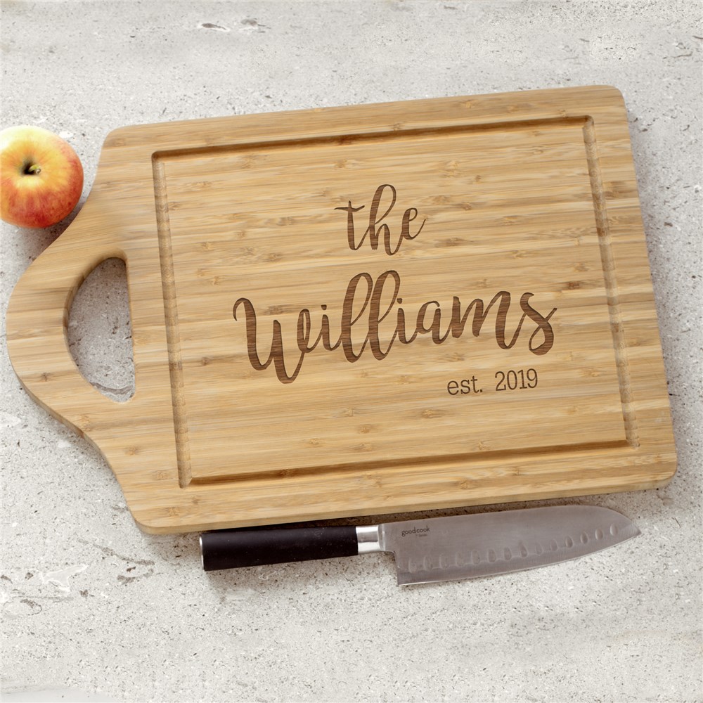 Engraved Family Established Cutting Board | GiftForYouNow