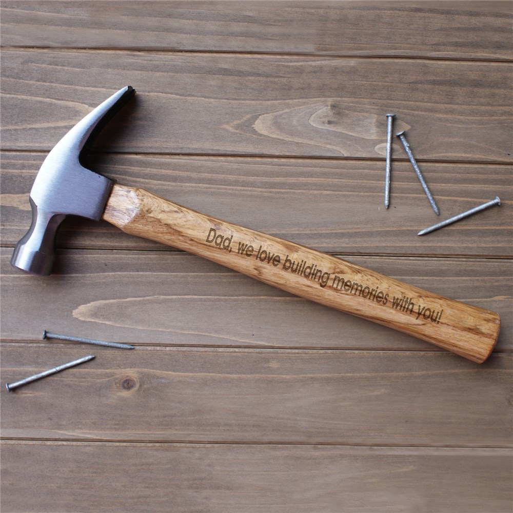 father's day engraved hammer