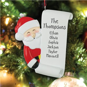 Personalized Santa's List Christmas Ornament