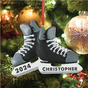 Personalized Hockey Ornament | Personalized Hockey Skate Ornament