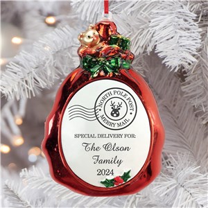 Personalized Santa Sack Ornament  | Engraved Santa's Bag Christmas Ornament