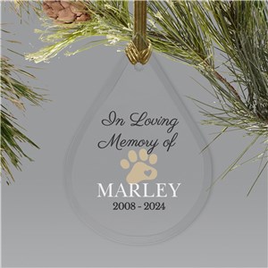 Pet Memorial Gifts | Special Ornament In Memory Of Dog