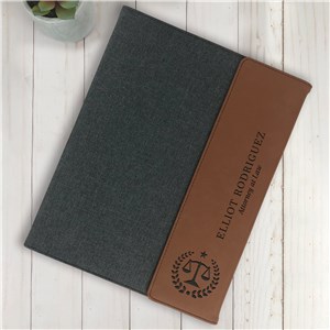 Engraved Graduation Law Padfolio | Notepad for Attorney