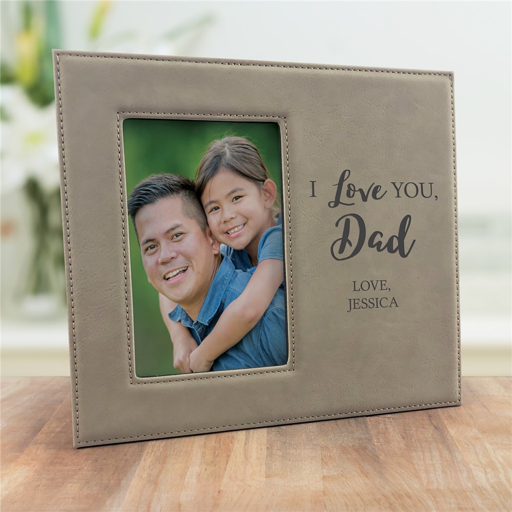Engraved We Love You Leather Frame | GiftsForYouNow