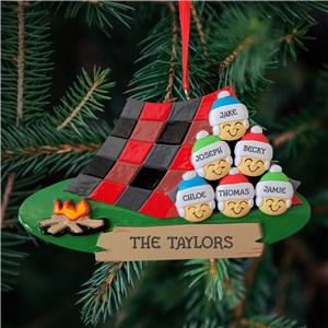 Personalized Camping Family Ornament