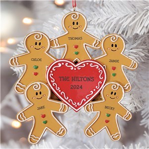 Personalized Gingerbread Cookie Family Ornament