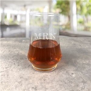 Monogrammed Kenzie Whiskey Glass