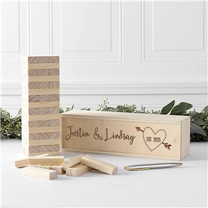 Engraved Heart Arrow Blocks