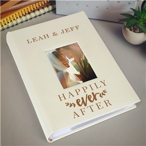 Engraved Happily Ever After Large Leatherette Photo Album L21368407L