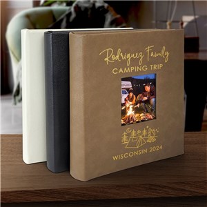 Engraved Camping Trip Leatherette Photo Album L21769407