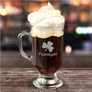 Shamrock Personalized Irish Beer Mug