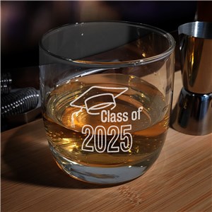 Engraved Class Of Whiskey Rocks Glass L22364196N