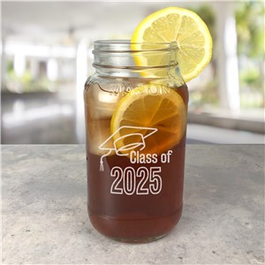 Engraved Class Of Large Mason Jar L22364348