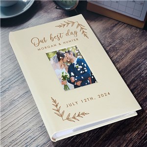 Engraved Our Best Day Large Leatheretter Photo Album L22600407L