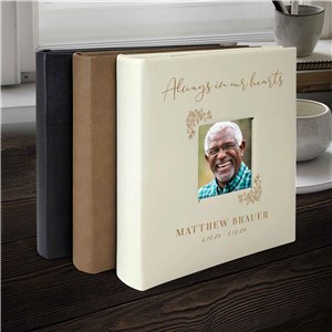 Engraved Always In Our Hearts Leatherette Photo Album L22652407X