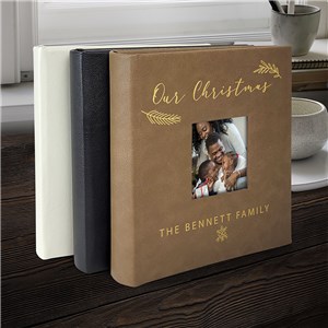 Engraved Our Christmas Leatherette Photo Album L22956407X