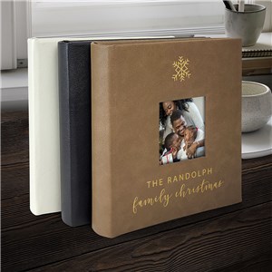 Engraved Family Christmas Leatherette Photo Album L22959407X