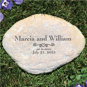 Engraved Marriage Garden Stone | Personalized Wedding Gift