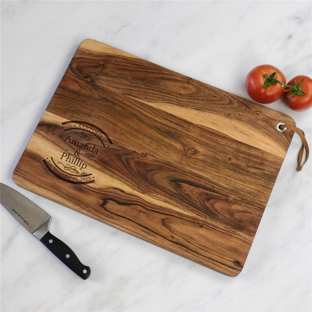 Custom Acacia Cutting Board Personalized For Family