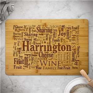 Engraved Family Word Art Bamboo Cutting Board L8134438