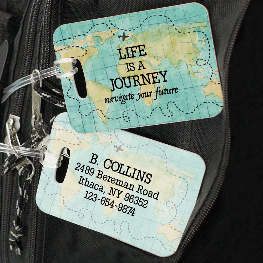world map luggage tags        <h3 class=