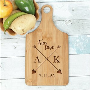 Engraved True Love Paddle Cutting Board | Personalized Cutting Boards For Couples