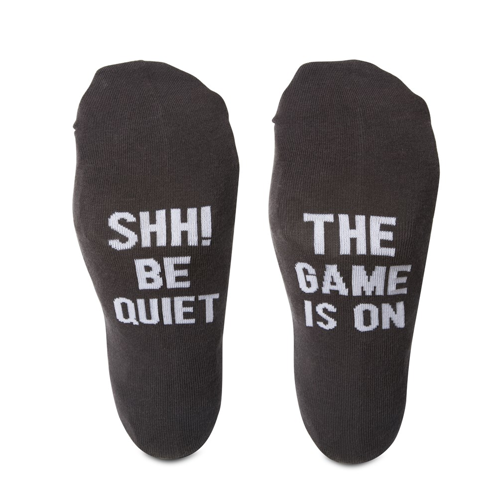 Shh The Game is On Men's Cotton Blend Socks | GiftsForYouNow