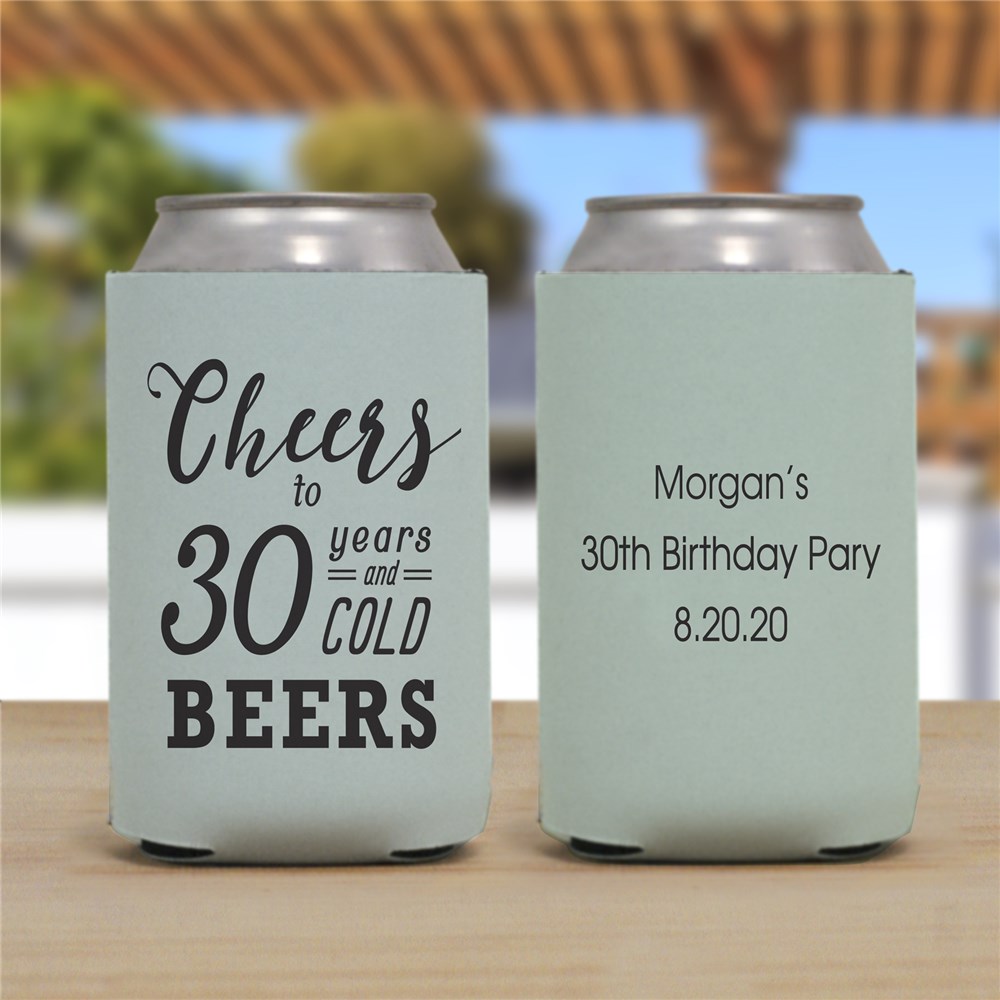 Personalized Cheers To Birthday Koozie | GiftsForYouNow.com