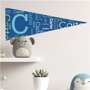 Personalized Boys Word Art Pennant U10719183