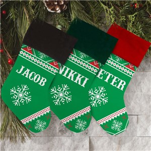 Personalized Knit Print Sub Stocking | Unique Christmas Stockings