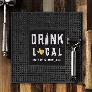 Personalized Drink Local Square Bar Mat U11200132SQ
