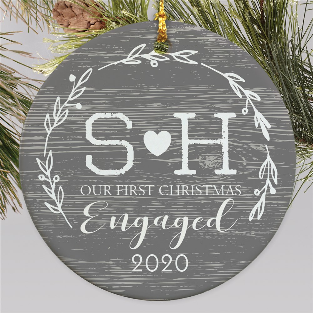 personalized ornaments for engagement