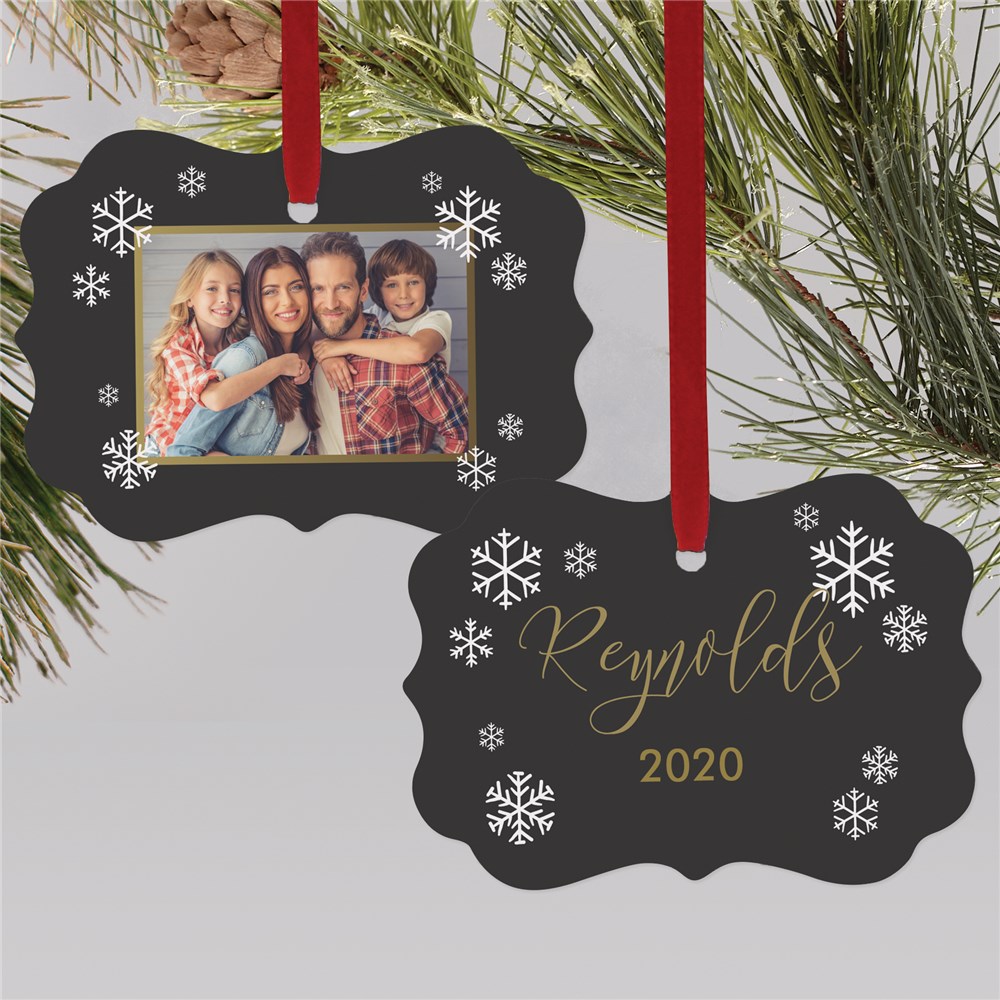 Double-Sided Personalized Family Photo Ornament | GiftsForYouNow