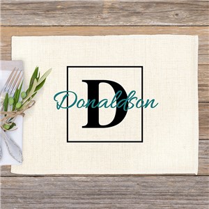 Personalized Family Name Linen Placemat U12216179