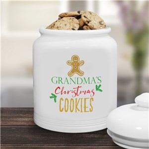 personalized christmas cookie jar