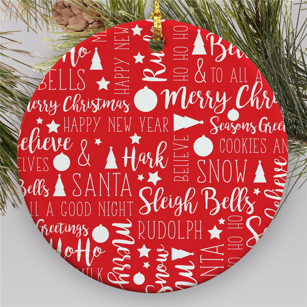 Download Christmas Word Art Ceramic Holiday Ornament Giftsforyounow