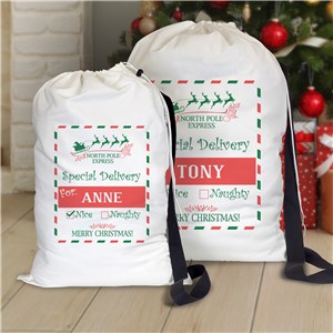 North Pole Express Personalized Gift Sack U13691178X