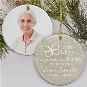 Memorial Christmas Ornaments | Photo Memorial Round Christmas Ornament