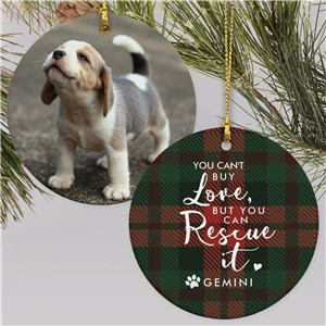 Personalized Rescue It Photo Double Sided Round Ornament