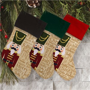 Personalized Nutcracker Word Art Stocking