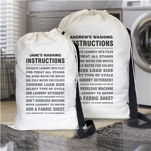 Washing Instructions Personalized Laundry Bag U17507178X