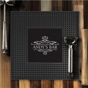 Personalized Elegant Square Bar Mat U17962132SQ