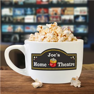 Personalized Home Theatre Bowl With Handle U181123T