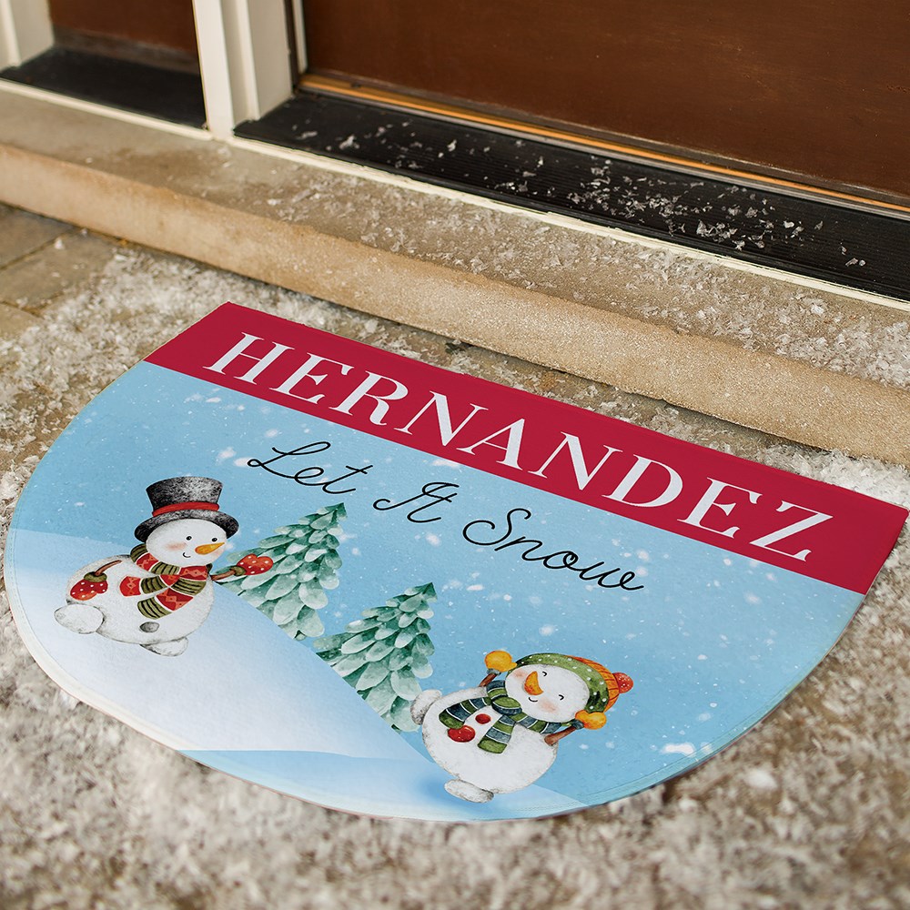 Personalized Let it Snow Doormat