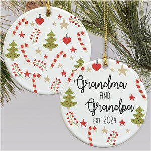 Personalized Title Established Double Sided Round Ornament