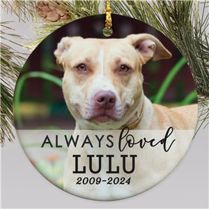 Personalized Always Loved Round Ornament